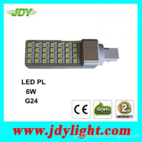 6W G24 LED Horizontal Plug Lamp